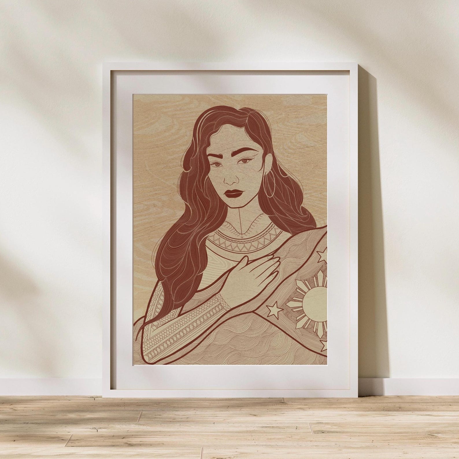 Filipina Graphics Modern Filipina Art, Pinay Digital Download, Printable Wall Decor ...