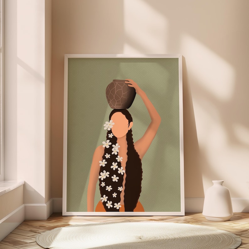 Filipina feminist Art Beauty, Philippines Modern Art Poster, Home Wall Art Decor, Asian Feminist Art, Printable Digital Art, Boho Wall Art