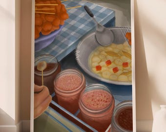 Filipino FishBall Cart Street Food Art, Pinoy Home & Kitchen Art Printables, Digital Download Wall Decor, Philippine Tradition Culture