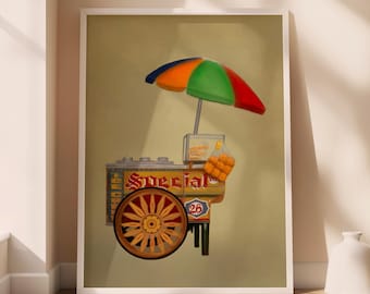 Dirty Ice Cream Sorbetes Cart Poster Philippines Printable Wall Art Decor Pinoy Home Living Room Kitchen Art Filipino Family and Friend Gift