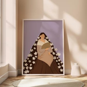 Filipino Heritage Sampaguita Girl, Printable Poster Prints, Philippines Home Living Room Decoration, Filipina Beauty Heritage Wall Art Deco