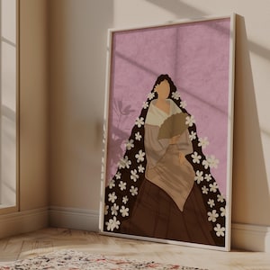 Filipino Heritage Sampaguita Girl, Printable Poster Prints, Philippines Home Living Room Decoration, Filipina Beauty Heritage Wall Art Deco