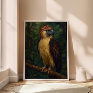 Philippine Eagle Wall Art Decor, Printable Poster, Filipino National Bird Art, Living Room Office Kitchen Wall Decor, Pinoy Digital Art