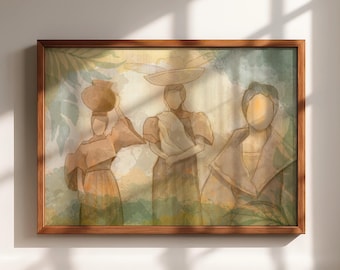 Philippines Poster, Filipino Culture Wall Art Decor, Filipino Heritage Art, Gift for filipino friend, Home and living room art, Filipina Art
