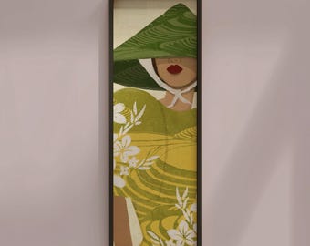 Affiche philippine d'art de la beauté philippin, art philippin maison salon chambre à coucher, déco murale, rizières en terrasses, art philippin de la sampaguita, culture