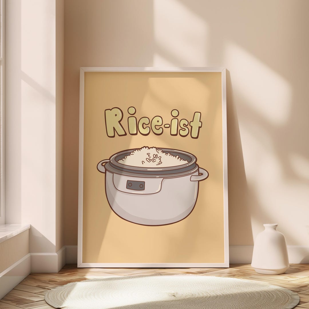 No Rice Poster Satin Posters, Rice Meme Wall Art Prints, Asian Print, I Love Rice ...