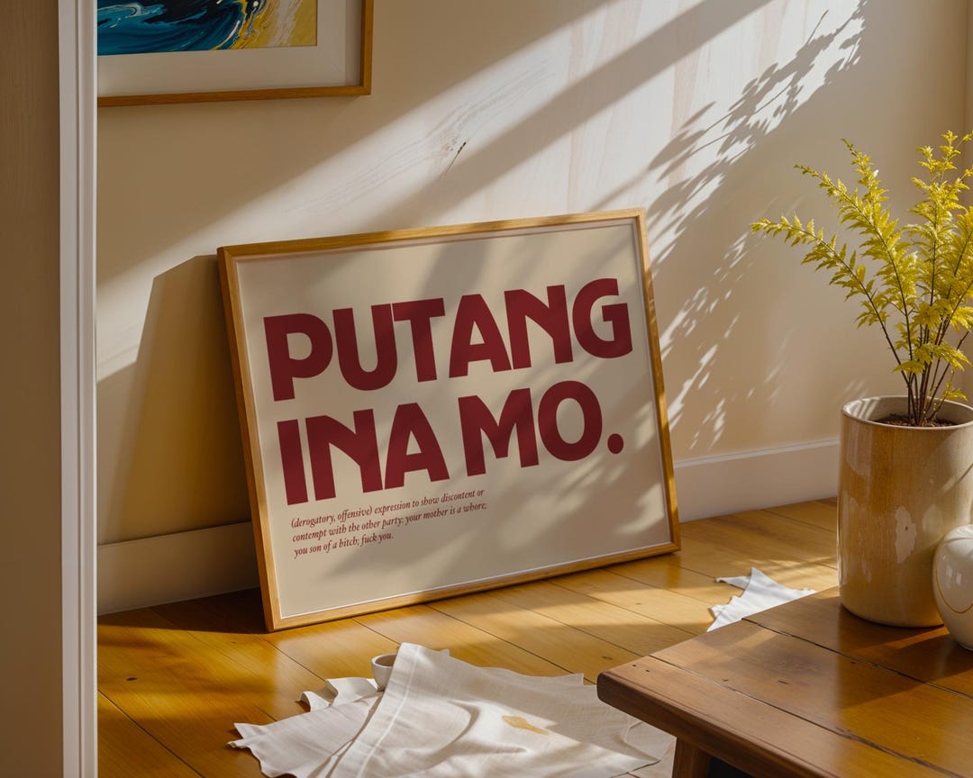 Putang Ina Wall Art, Tagalog Printable Poster, Philippine Wall Art