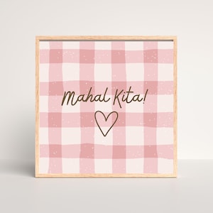 Mahal kita Wall Art, Filipino Digital Poster, Philippine I love you Art Decor, Printable, Typography Wall Art, Tagalog Language, Home Decor