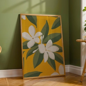 Poster con il fiore nazionale delle Filippine, Sampaguita, stampa filippina in raso, decorazione da parete per la casa, soggiorno, cucina, regalo, decorazione da parete filippina