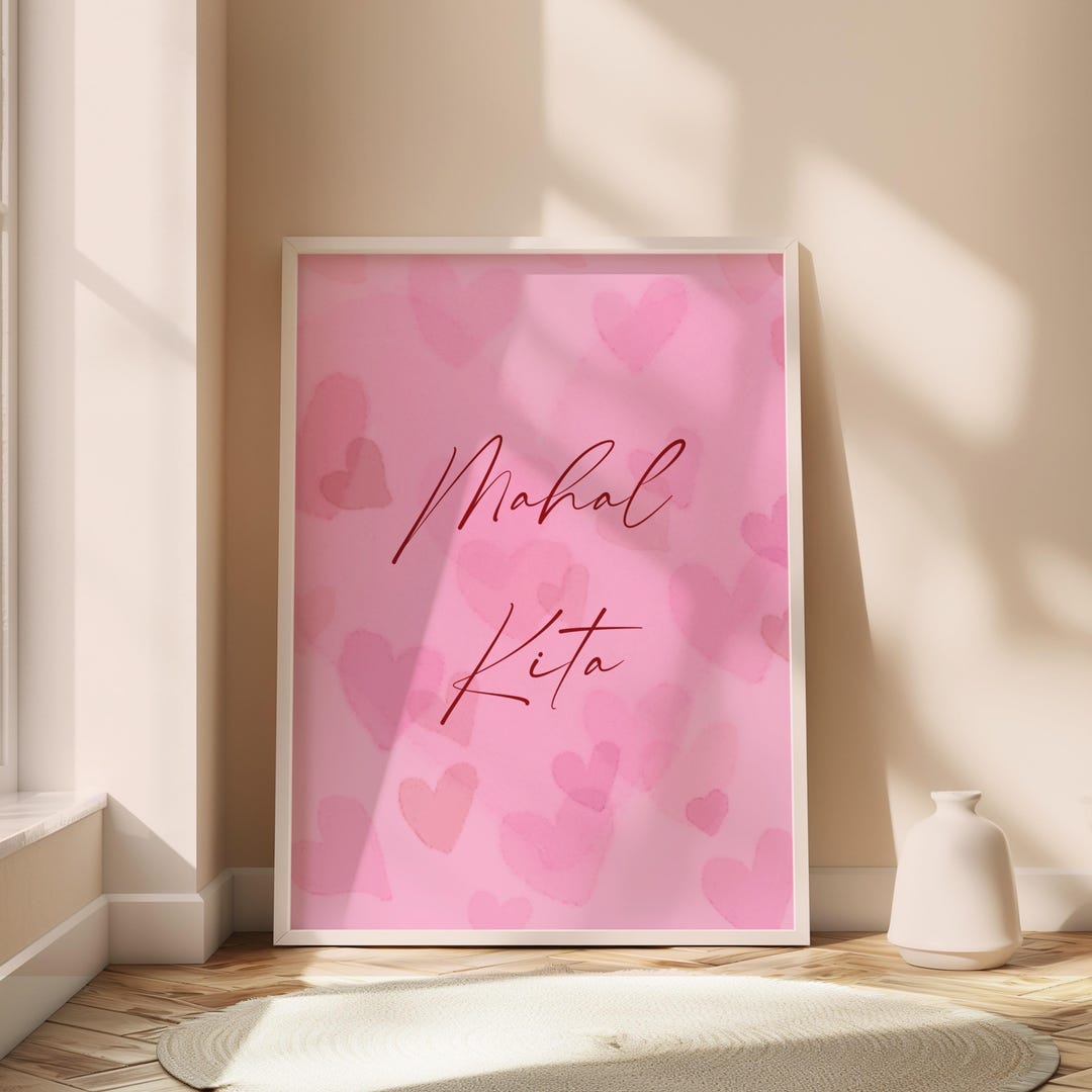 Mahal Lettering Tagalog Design Mahal Kita I Love You Wall Art, Filipino Language Wall Decor, Gift for ...