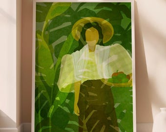 Inheemse Filipijnse muurkunst, Filipina Sampaguita, afdrukbare poster, Filipijns huis en keuken digitale kunst, Filippijnse poster, cadeau voor Filippino
