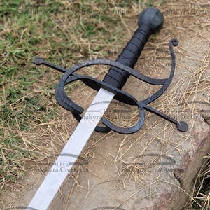 Handmade Carbon Steel Rapier Sword – Classic Medieval Rapier with Custom Sheath. Anniversary & Birthday Men Gifts for Him - Medieval Sword
