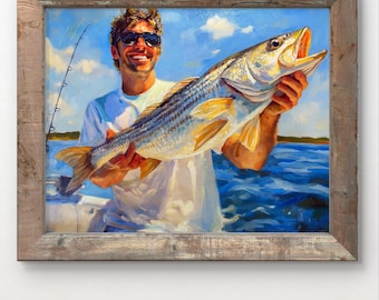 Custom Oil Painting Portrait from Photo on Canvas: Unique Memorial Gift
