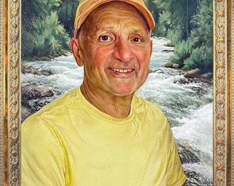 Custom Hand-Painted Oil Portrait on Canvas, Personalized Photo Art