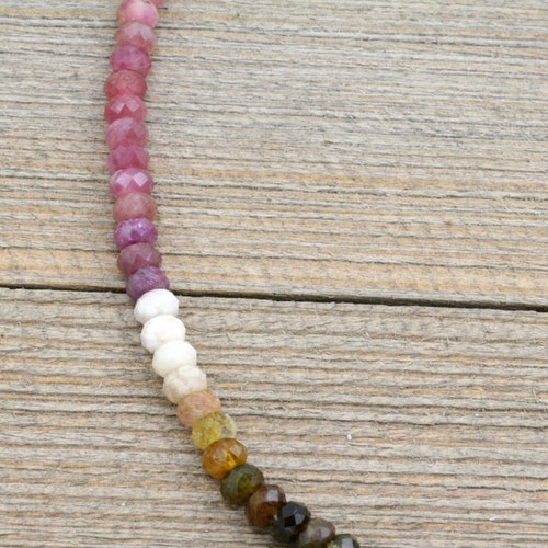 Watermelon Tourmaline Necklace, deals Pink Tourmaline Jewelry, Shaded, Ombre Jewelry, Ombre Necklace, Rubellite, Tourmaline Necklace, Watermelon