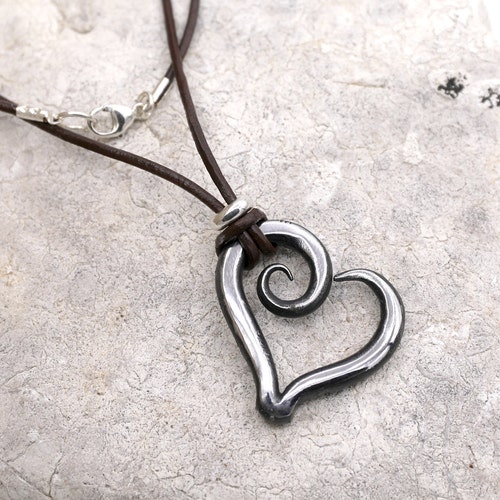 6th Anniversary Heart Necklace Iron Jewelry Necklace Etsy
