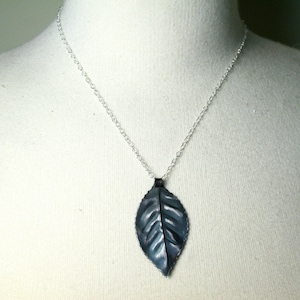 Iron Leaf Necklace, Blacksmith, Iron Jewelry, 6th Anniversary Gift, 11th Anniversary, Gift for Her, Forge Iron