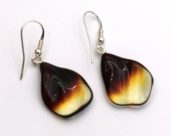 Ombre Amber Earrings, Amber Earrings, Amber Jewelry, Gift for Her, Elegant Earrings, Baltic Amber Jewelry, Amber Drop Earrings, Freeform