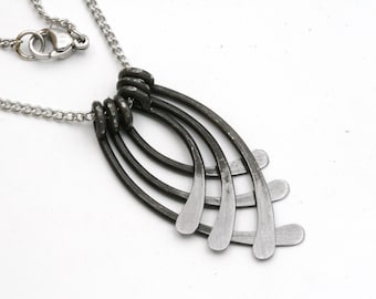 Forged Iron Statement Necklace, Iron Anniversary Gift