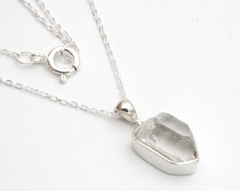 Herkimer Diamond Necklace, Herkimer Diamond Pendant, Gift for Her, Quartz Point necklace, Crystal Necklace