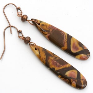 Outback Jasper Earrings, Natural Stone Earrings, Colorful Jasper Earrings, Gift for Women, Colorful Earrings, Earthy Earrings