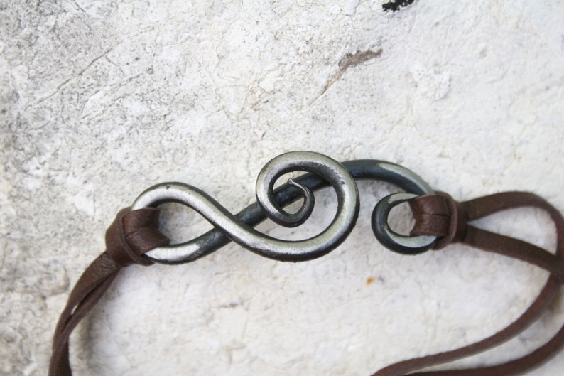 Treble Clef Bracelet, Blacksmith, Hand Forged Iron Jewelry, Iron Anniversary Gift, Music Jewelry image 2