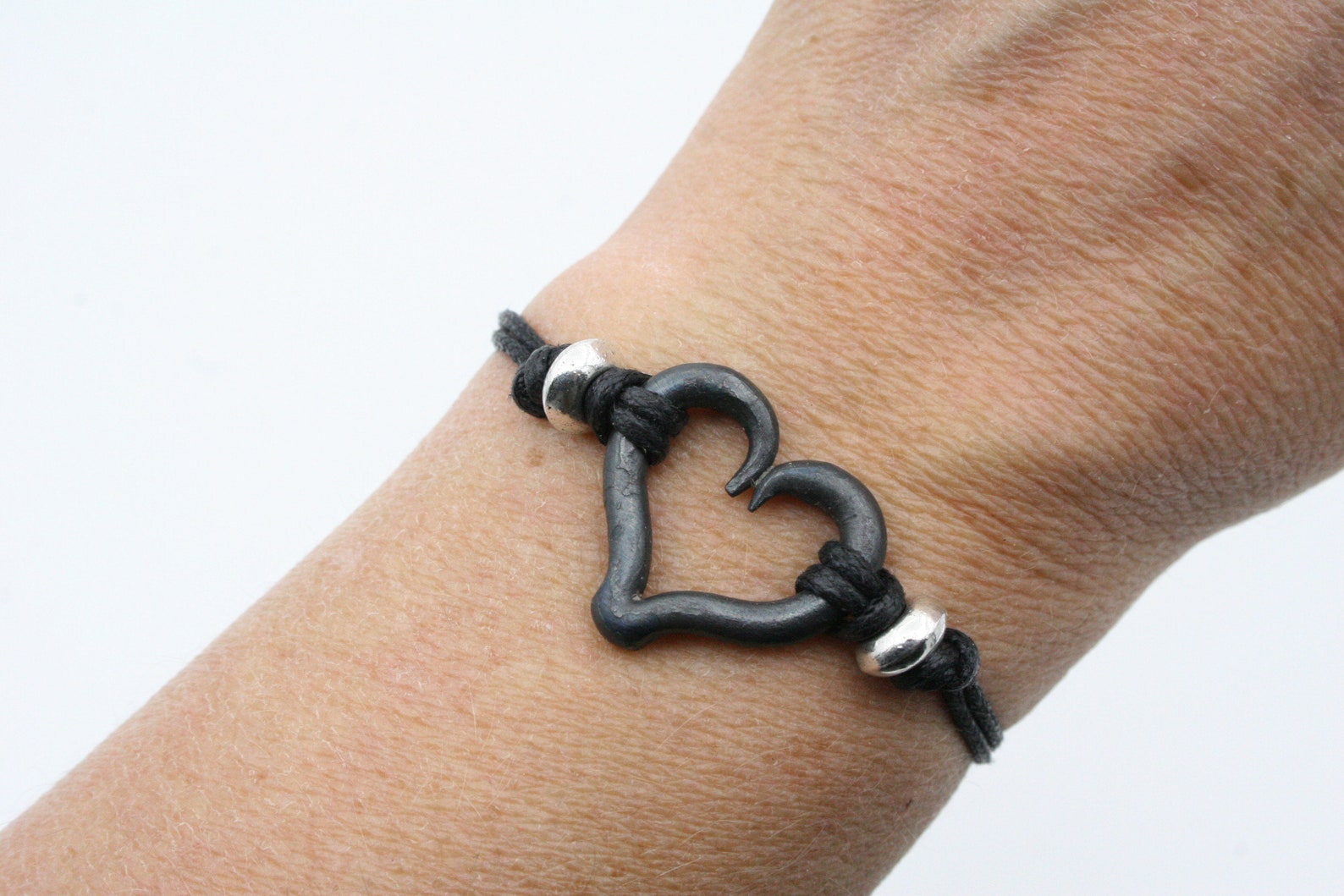 Iron Heart Necklace Hand Iron Blacksmith Heart Etsy