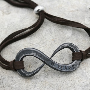 6th Anniversary Gift For Him, 6th Wedding Anniversary Gift For Him, Infinity Bracelet, 6th Anniversary Gift, Iron Anniversary Gift