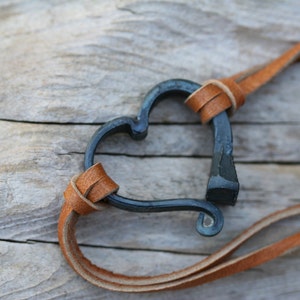Horseshoe nail bracelet, Hand forged heart bracelet, Hand forged iron, Horse Lover Gift, Horse Shoe Nail, Horse Jewelry, Horse Shoe Bracelet image 2