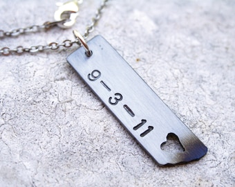 6th Anniversary Gift For Her, Personalized Iron Necklace, Personalized Iron Anniversary Gift, Personalized Gift