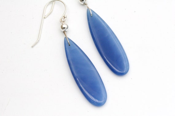 Blue sale onyx earrings