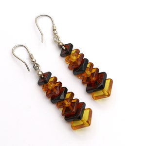 Baltic Amber Stack Earrings, Amber Earrings, Amber Jewelry, Gift for Her, OmbreEarrings, Baltic Amber Jewelry, Amber Drop Earrings, Cairn