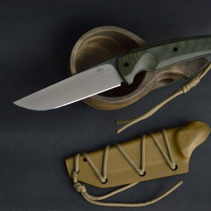 Camping Knife - Ukrainian handmade Sokol Tourist, Bushcraft Knife,Hand Forged Full Tang Knives, Scandinavian Knife,Viking Knife,Gift for Dad