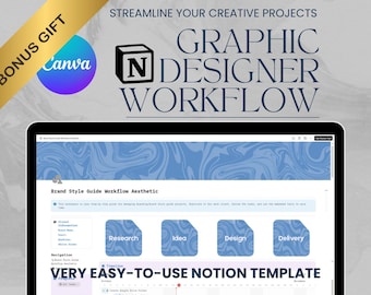 Notion Branding Project Dashboard for Freelancers & Designers | Client Onboarding + Brand Style Guide Workflow Template