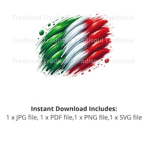 Italy Flag Watercolor Print - Digital Download | Abstract Italian Flag Art for Personal & Commercial Use | JPG, PNG, SVG