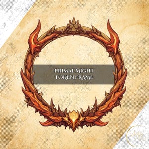Primal Might Token Frame – Borda digital para DnD ou qualquer jogo. Compatível com Foundry VTT, Roll20 e outros tabletops virtuais.