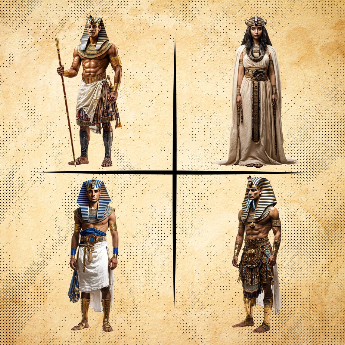 Egyptian Pharaohs – Rulers of Ancient Egypt , Historical Cliparts ...