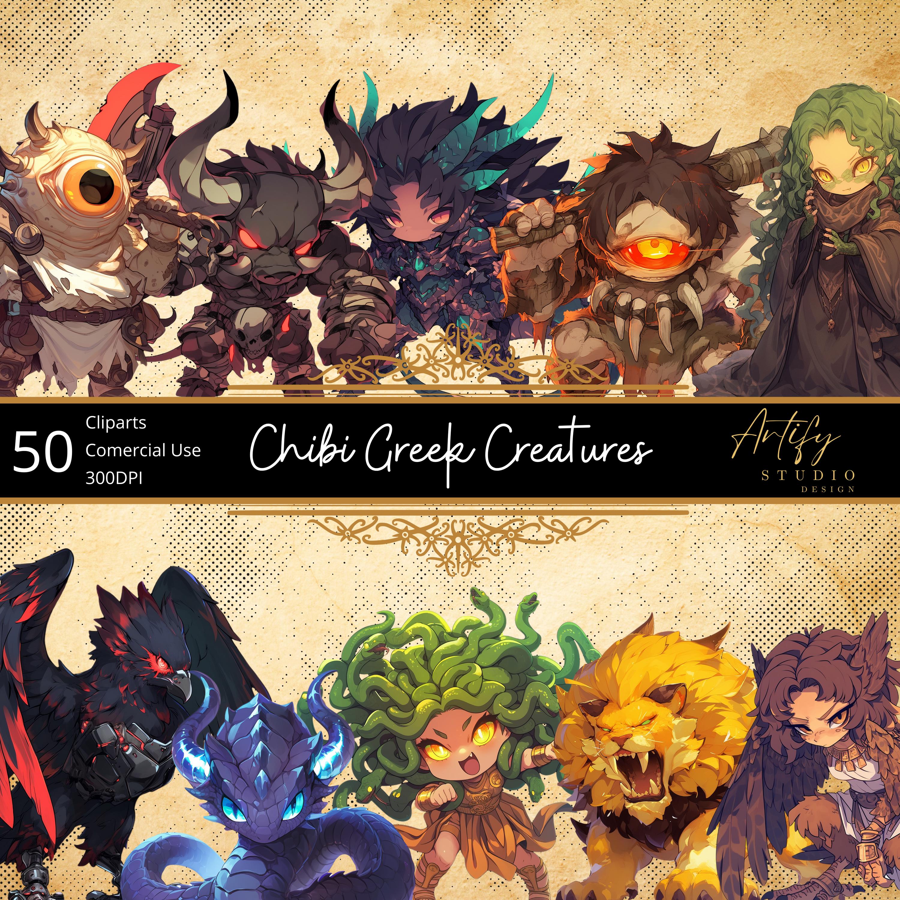 Chibi Greek Creatures – 50 Mythical Beasts and Legendary Heroes in ...