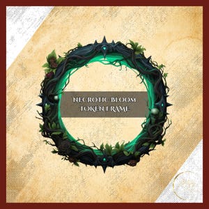 Necrotic Bloom-symbolram – Digital ram för DnD eller andra spel. Kompatibel med Foundry VTT, Roll20 och andra virtuella bordsskivor.