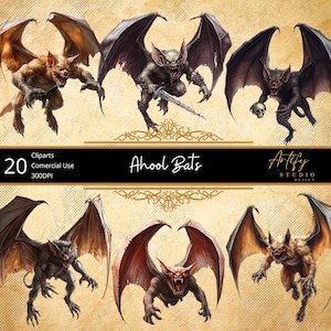 Ahool Bats – Legendary Creatures of the Night, Fantasy NST, transparante achtergrond, commercieel gebruik