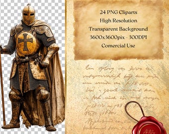 ゴールド中世十字軍 - 旧世界の輝く聖騎士、ファンタジークリップ