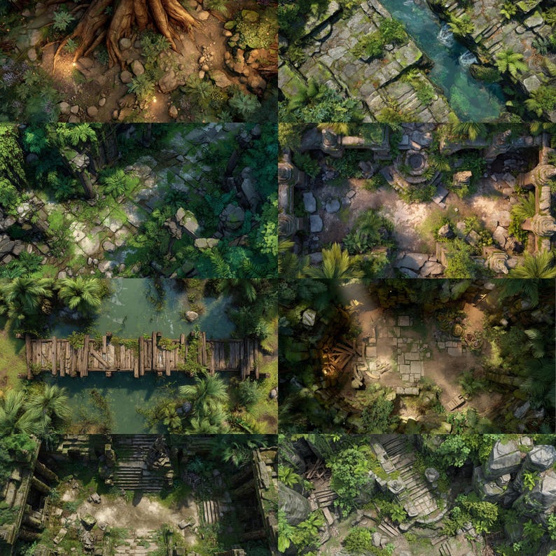 Jungle Battle Maps – 45 High-resolution JPG Maps for RPG & TTRPG ...