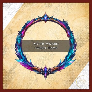 Mystic Wizard Token Frame  – Digital Border for DnD or anything game. Compatible with Foundry VTT, Roll20, and other virtual tabletops.
