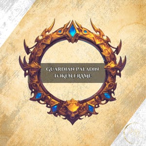 Guardian Paladin Token Frame – Moldura digital para DnD ou qualquer jogo. Compatível com Foundry VTT, Roll20 e outros tabletops virtuais.
