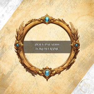 Holy Paladin Game Token Border – Borda digital para DnD ou qualquer jogo. Compatível com Foundry VTT, Roll20 e outros tabletops virtuais.