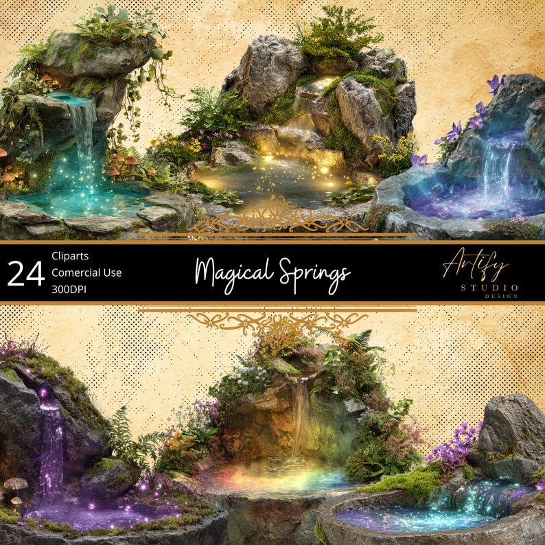 Magical Springs – 24 Fantasy Cliparts for TTRPG & RPG Projects ...
