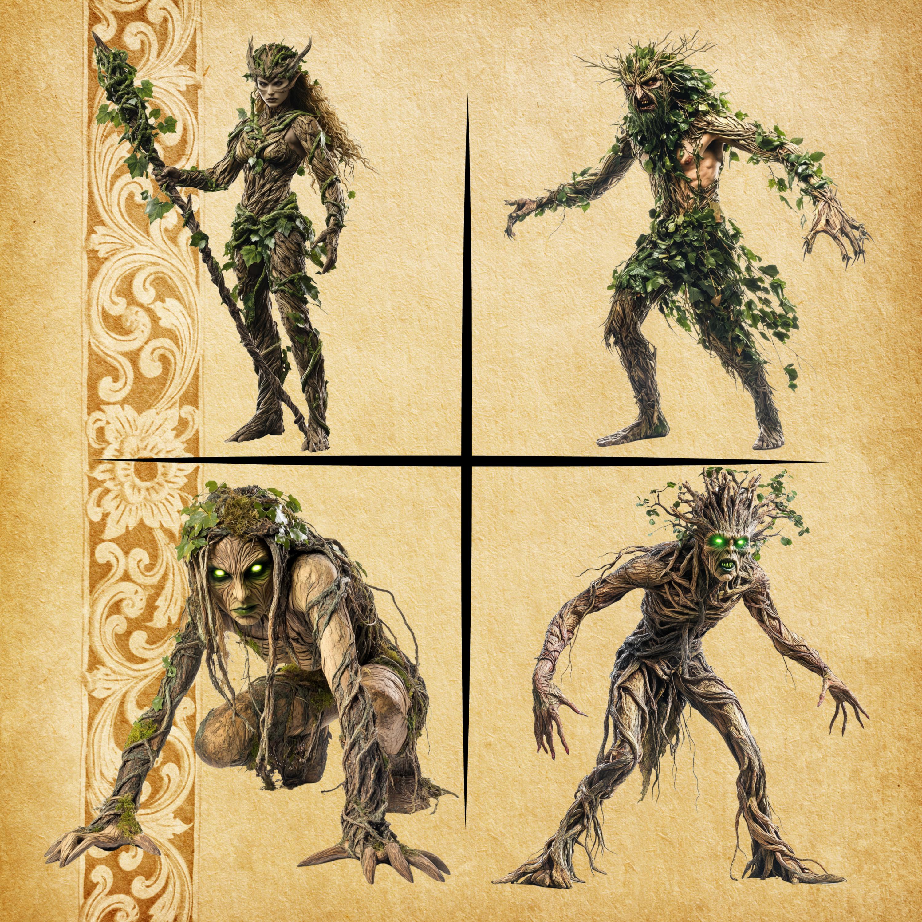 Clipart de dríadas de fantasía: 20 espíritus del bosque malvados y  engañosos para juegos de rol y DND, fondo transparente, uso comercial -  Etsy México, image size:3000x3000