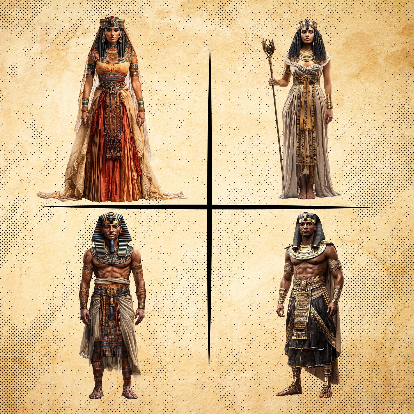Egyptian Pharaohs – Rulers of Ancient Egypt , Historical Cliparts ...