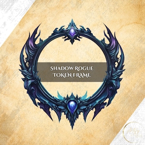 Shadow Rogue Token Frame – Borda digital para DnD ou qualquer jogo. Compatível com Foundry VTT, Roll20 e outros tabletops virtuais.