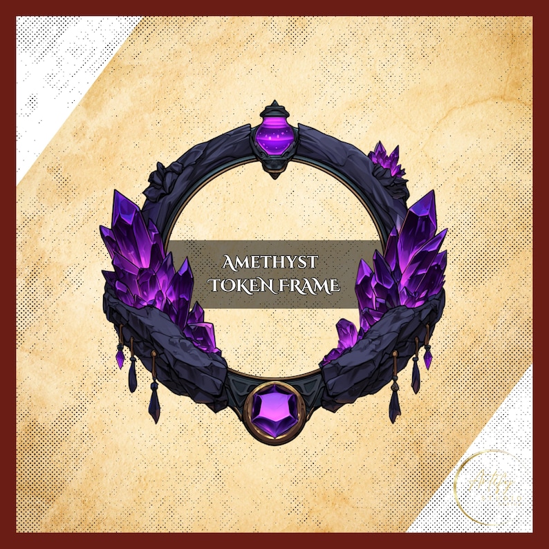 Amethyst Token Frame – Digital Border for Dnd or Anything Game ...